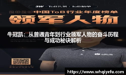 牛冠凯：从普通青年到行业领军人物的奋斗历程与成功秘诀解析